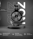 ZON ZH3 Wireless Bluetooth Over-The-Ear Headphone for Hi-Fidelity Music | with Mic | 50Hrs Battery | 50mm Driver | 2-Device connectivity | 3.5mm Aux Connect with mic | Black